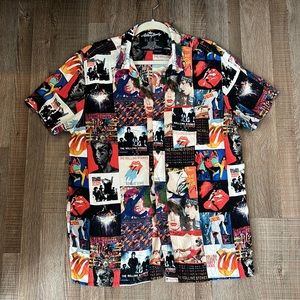 Rolling Stones Button Down Graphic Shirt - image 1